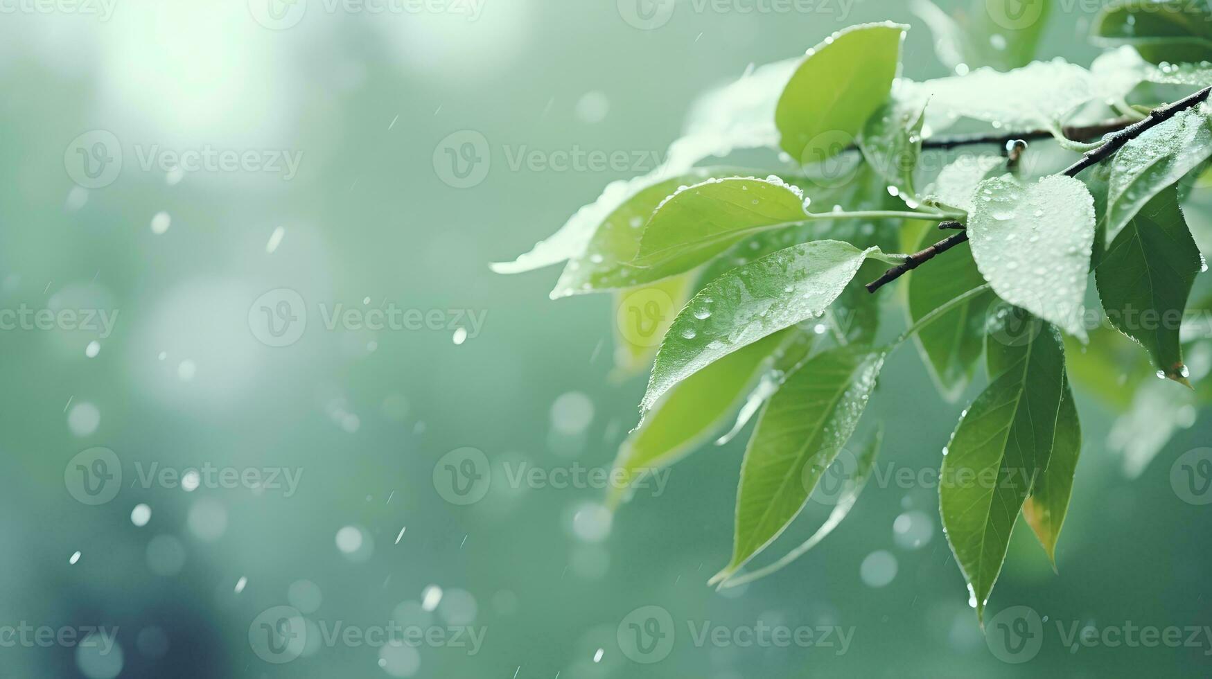 AI generated Natural green background. Ecological and environmental environment. photo