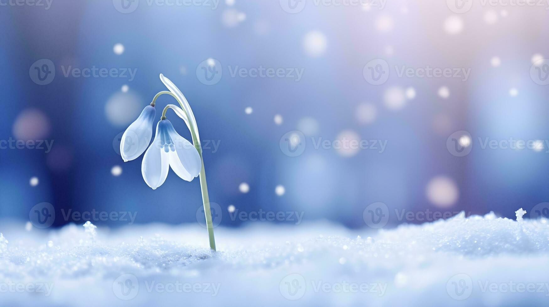 AI generated Beautiful spring background with beautiful bokeh, copy space. photo