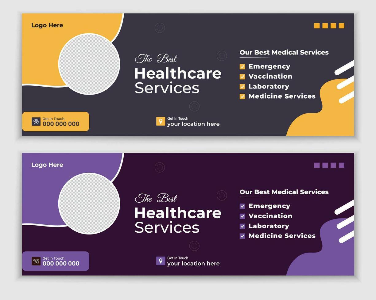 Web Banner Cover Design, Template Design For Social Media Posts vector