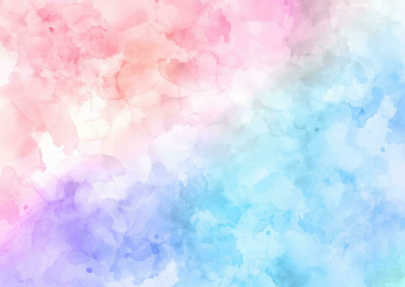 Rainbow coloured hand painted watercolour background vector