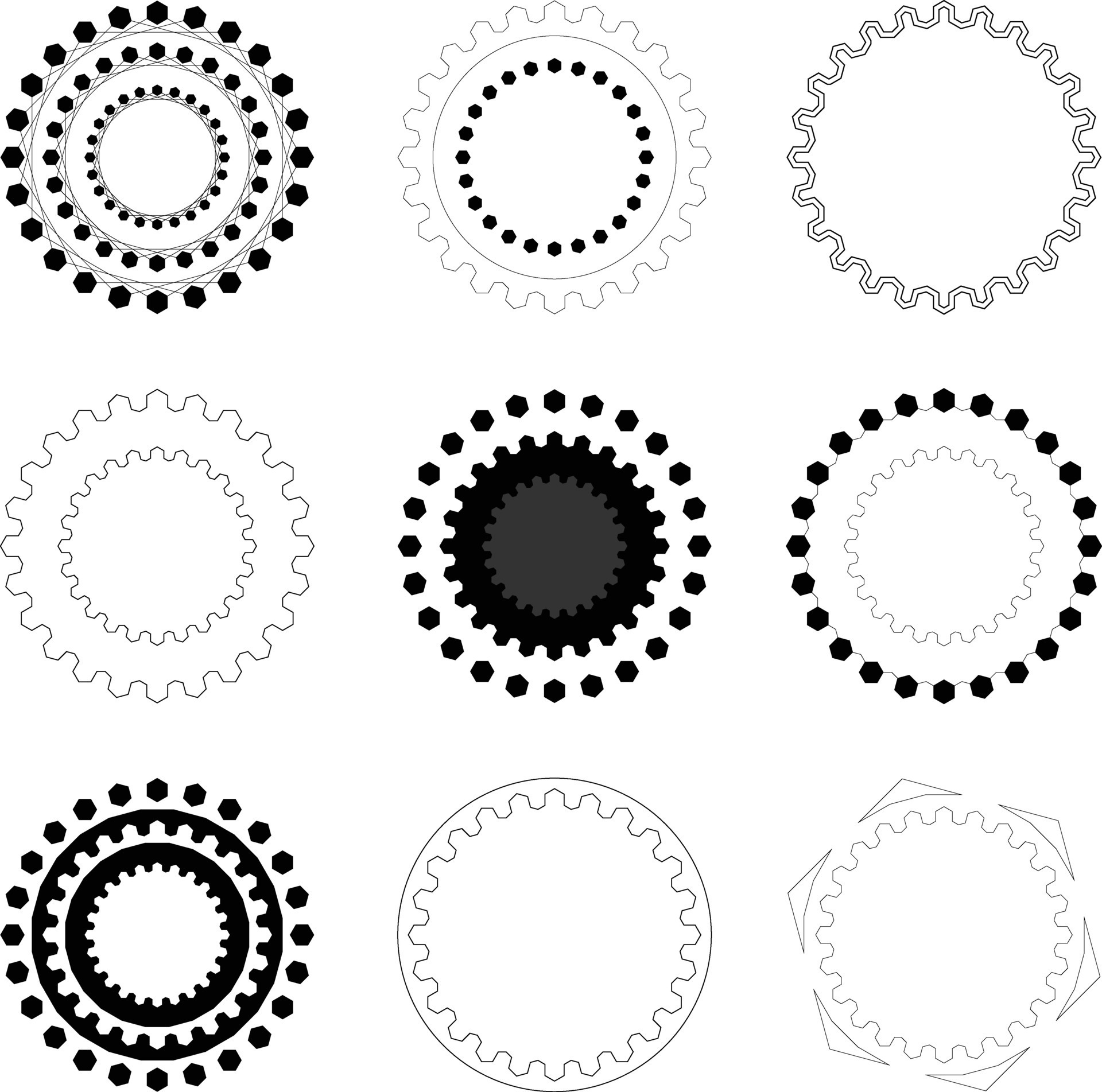 Black Vector Circles 36367130 Vector Art at Vecteezy