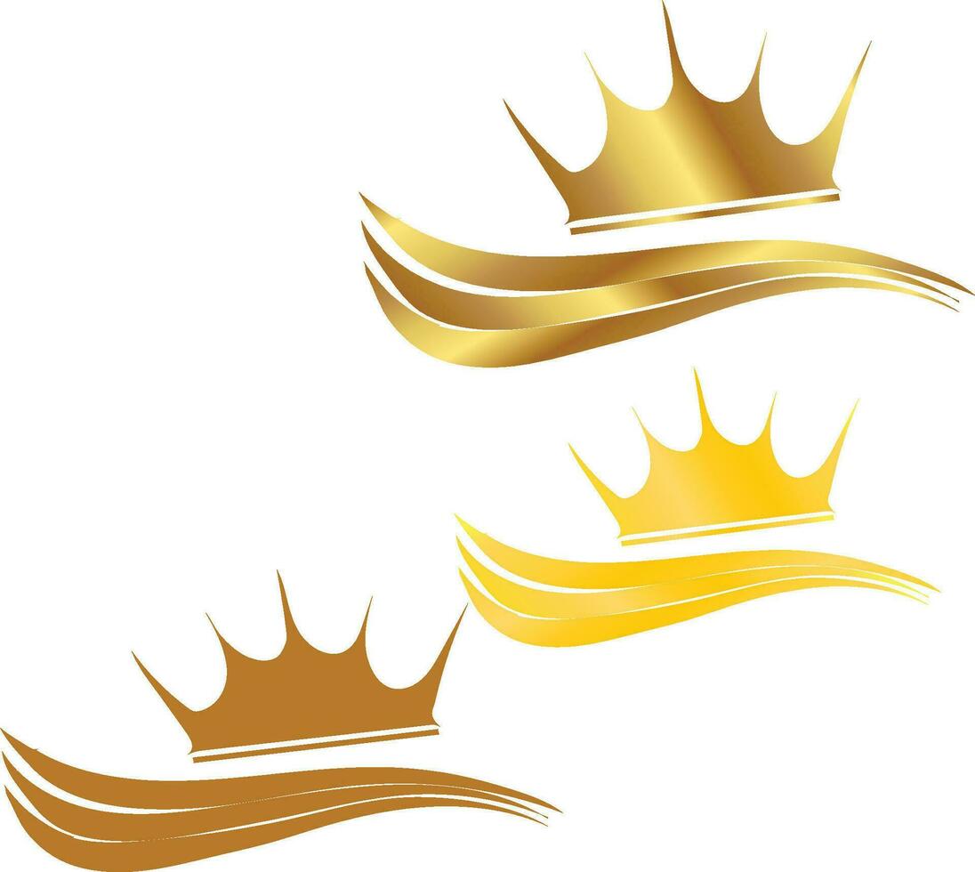 golden crown icon royal golden crown background vector