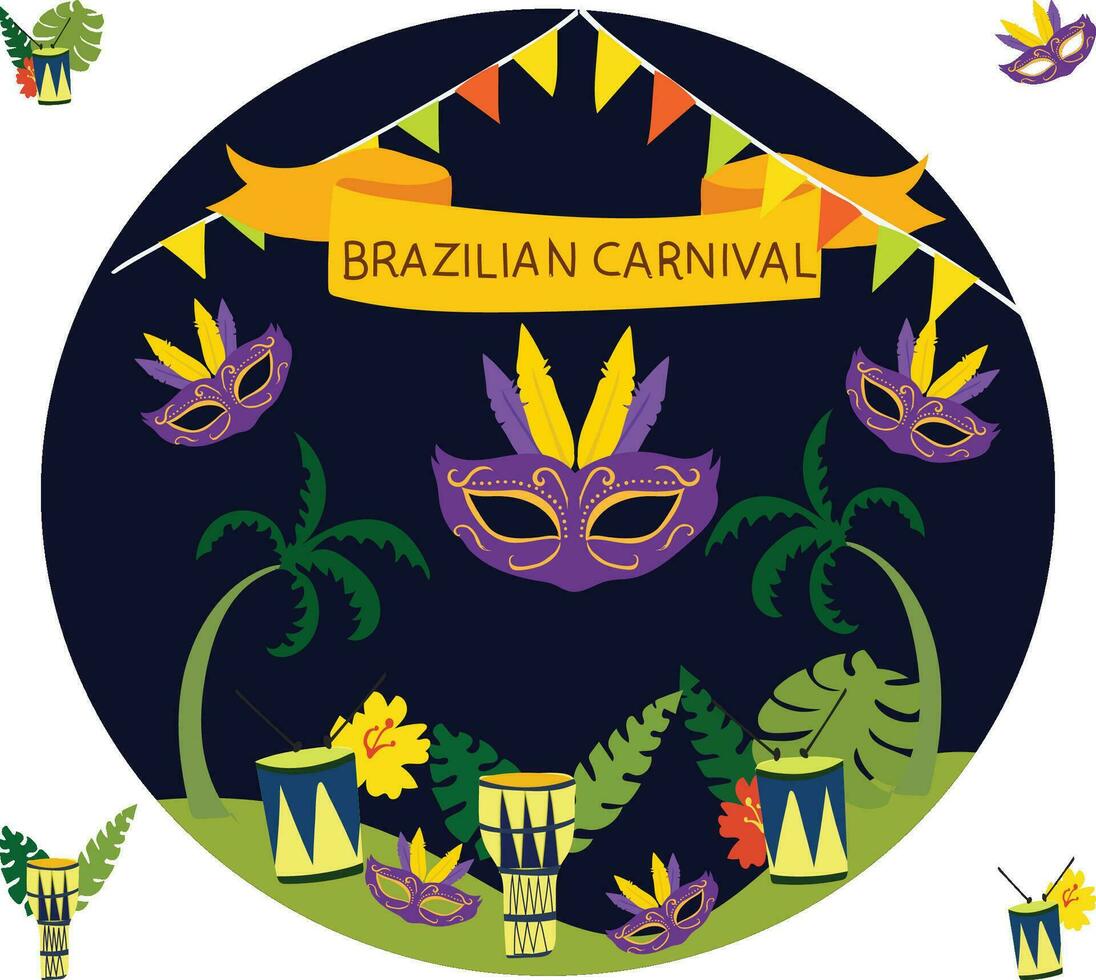 brasileño carnaval vector ilustración