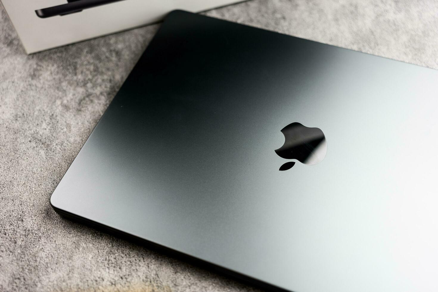 Bangkok, Thailand - December 29, 2023 Apple MacBook Pro M3 Max, Space Black a dazzling new look photo