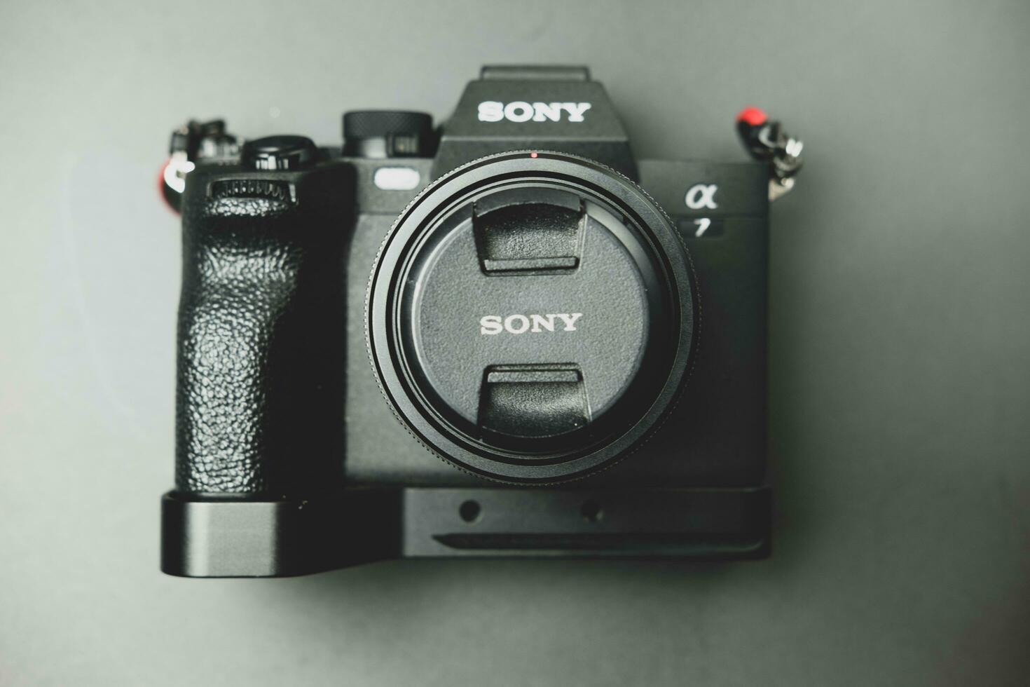 Bangkok, Thailand - January 7, 2024 Sony Alpha a7 IV Full Frame hybrid MILC mirrorless camera. The best mirrorless camera photo