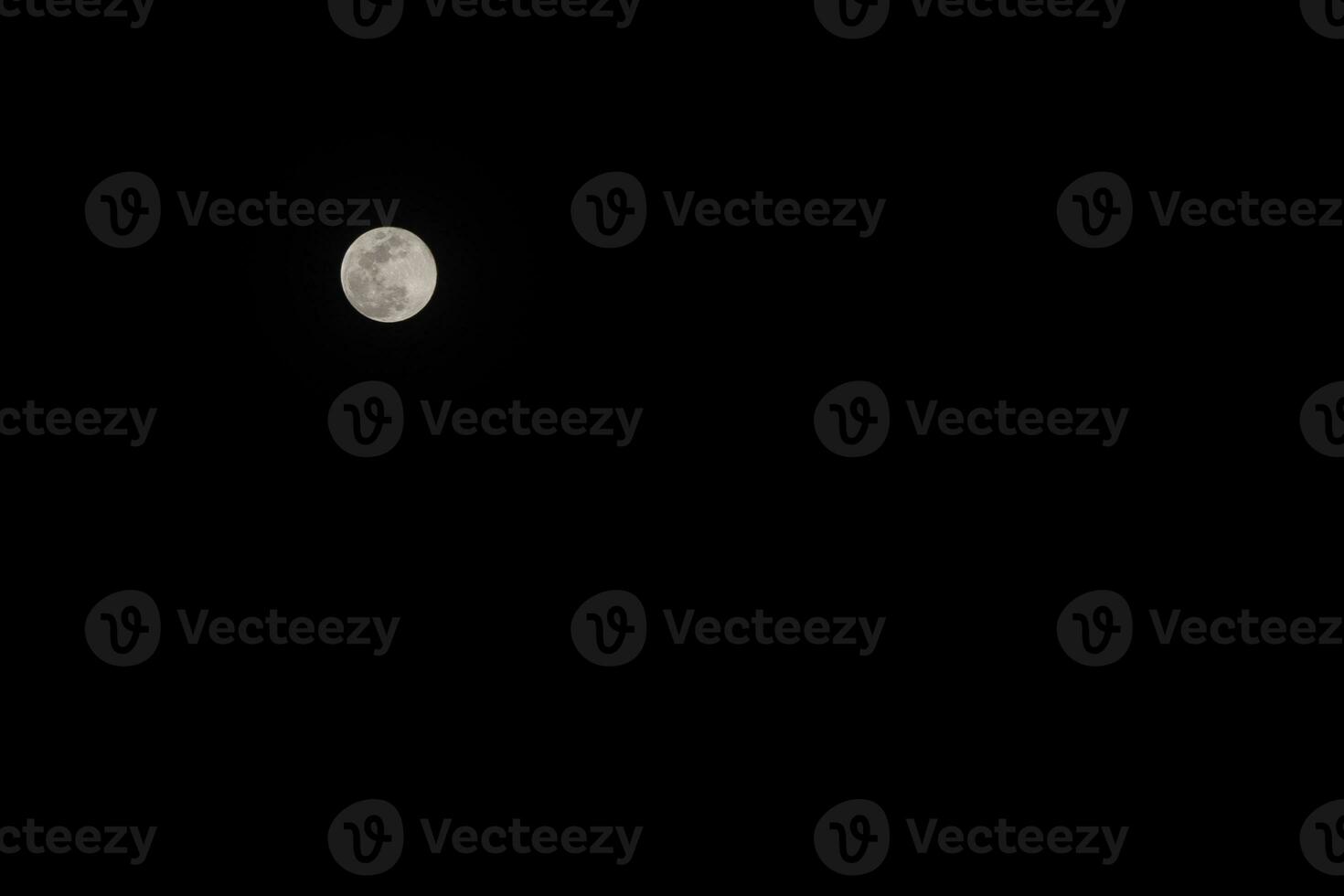 Full moon in the dark night. photo