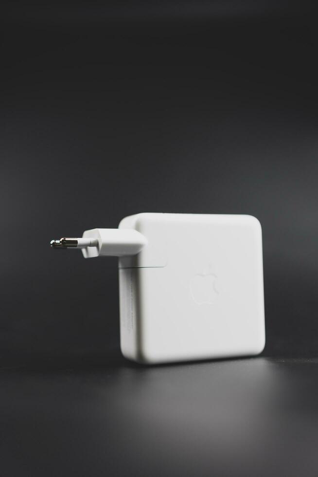Bangkok, Thailand - December 27, 2023 Power adapter 96 watts for charger new MacBook Pro M3 Max photo