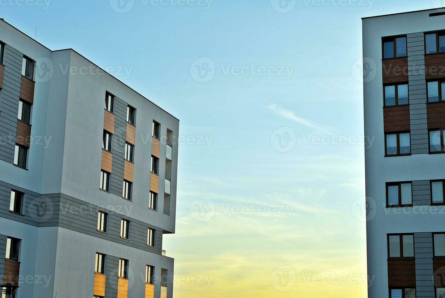 Modern, luxury apartment building. photo