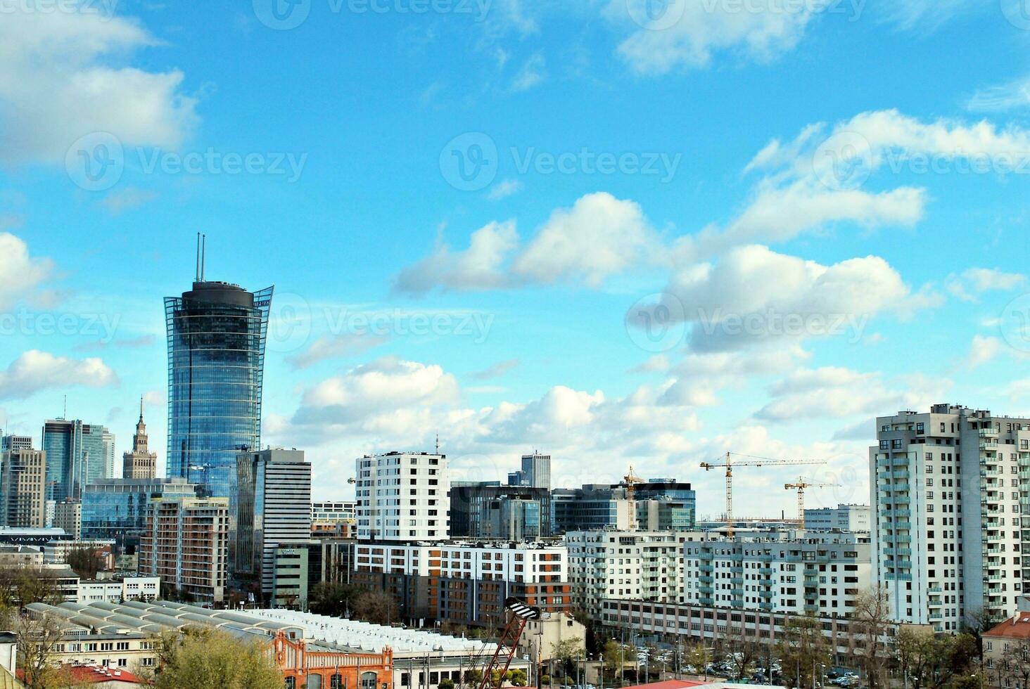 View of modern skyscrapers in the city center. photo