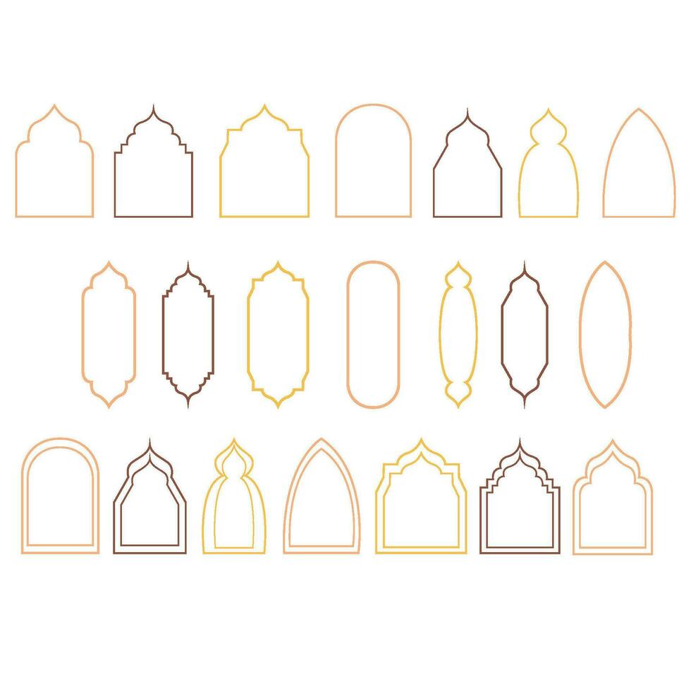 outline frame islamic illustration Free vector