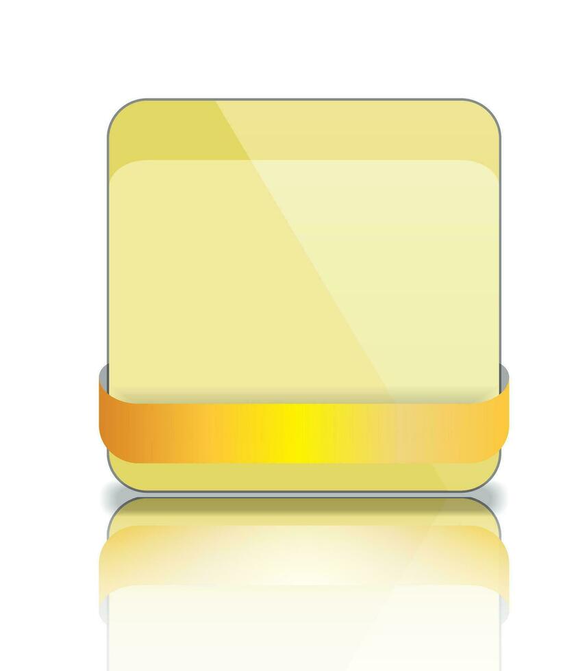 glossy blank icon vector