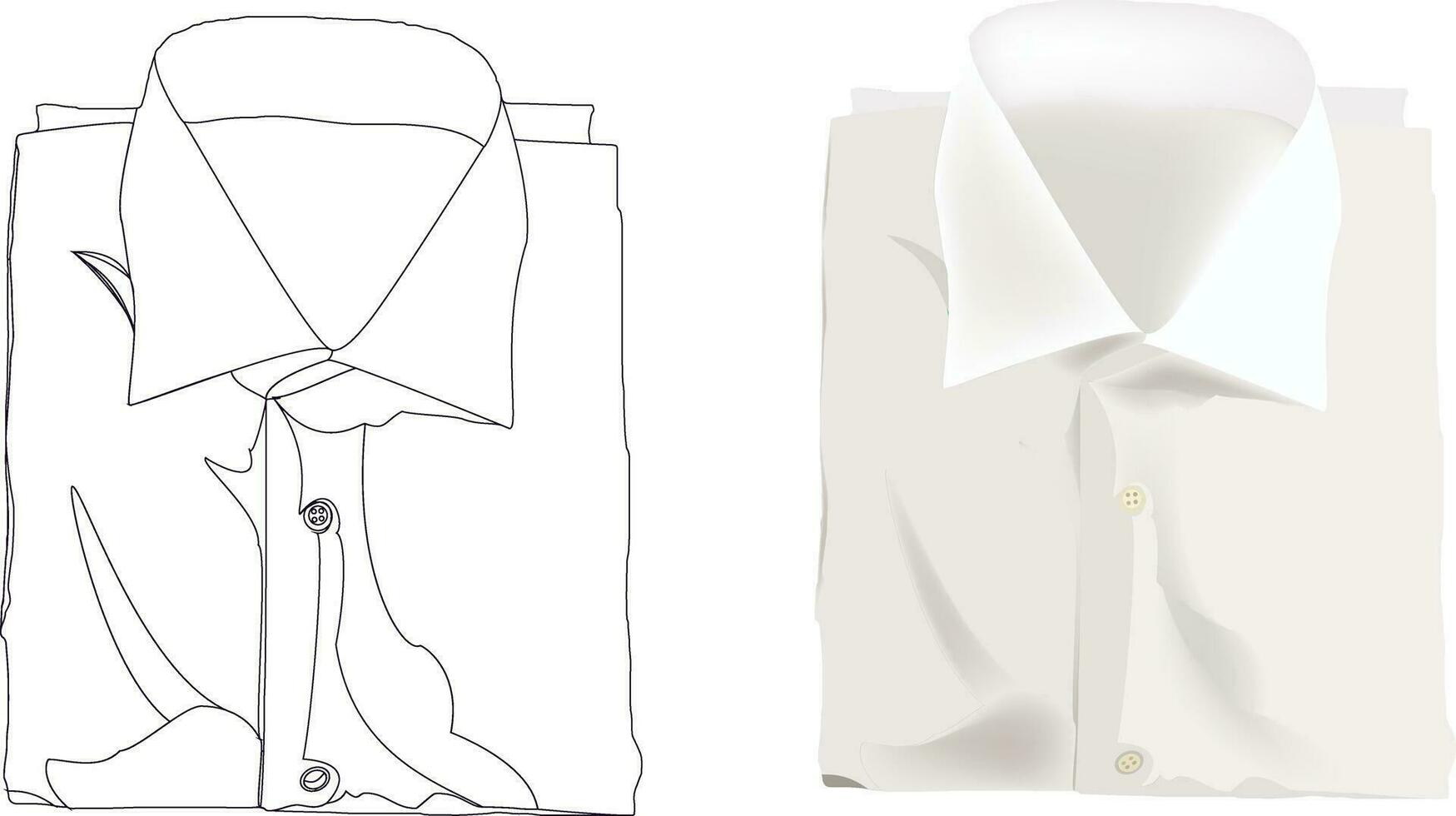 Folded white men's shirt- 36368491 Vector Art at Vecteezy