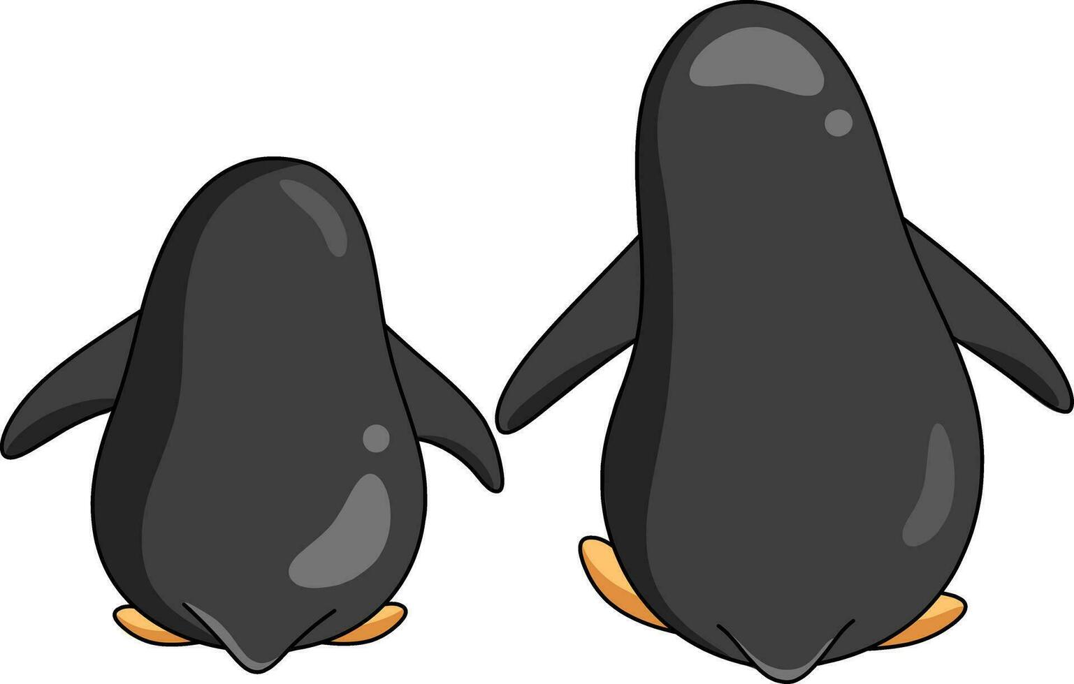 dos pingüino amistad mejor amiga dúo química ilustración vector