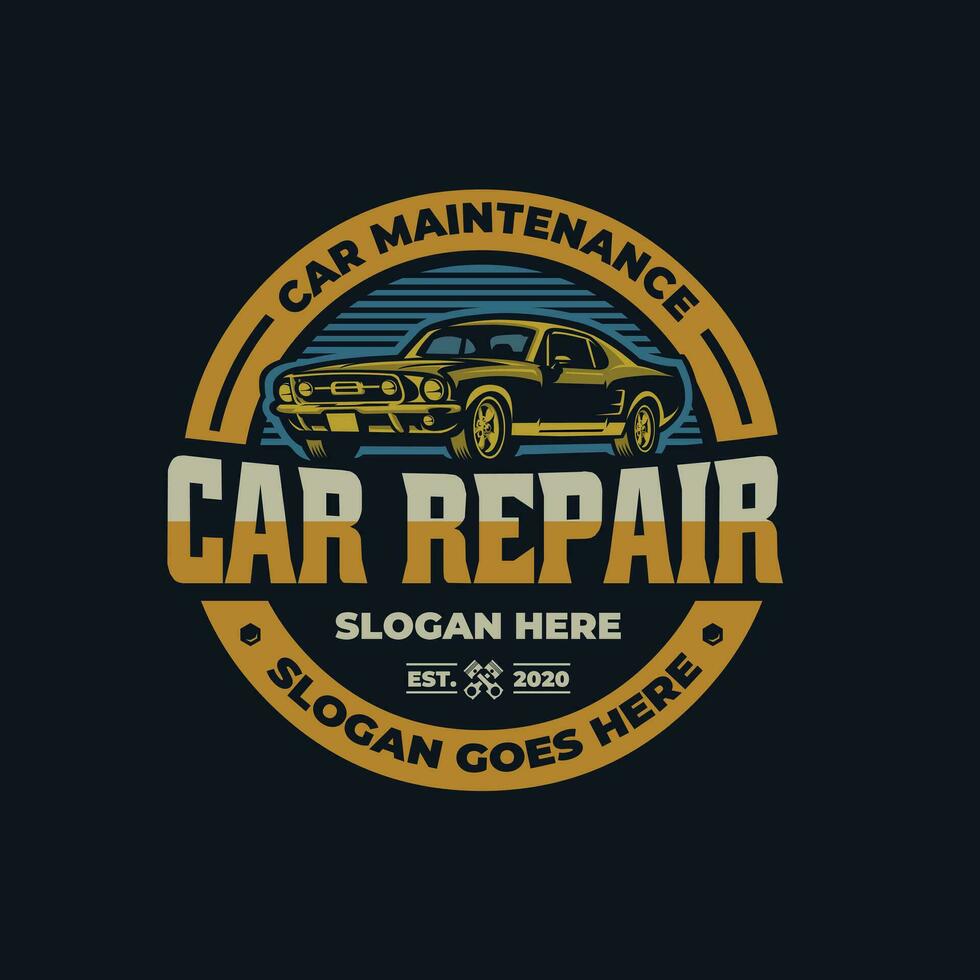 Car Repair Logo Vector Template Set. Ready Made Logo. Vector Isolated. Best for Car Repair Garage and Mechanic Related Industry