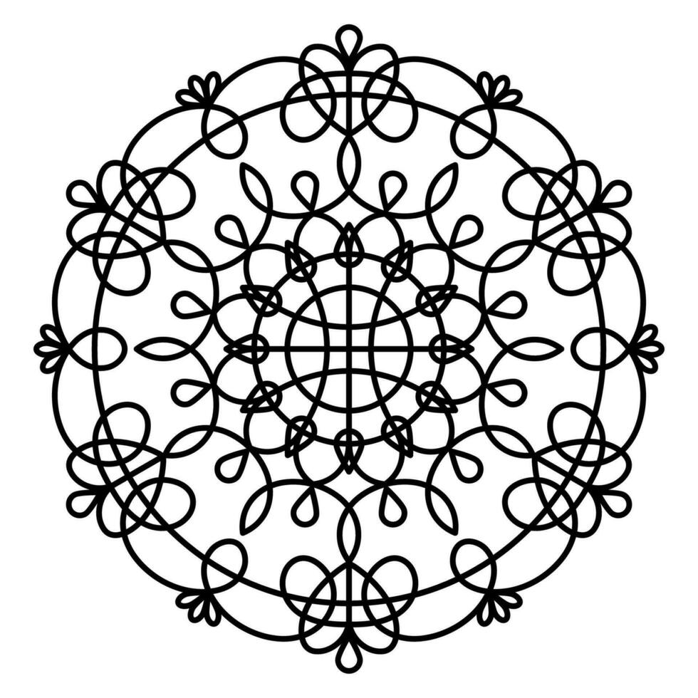 Round Abstract Linear Pattern vector