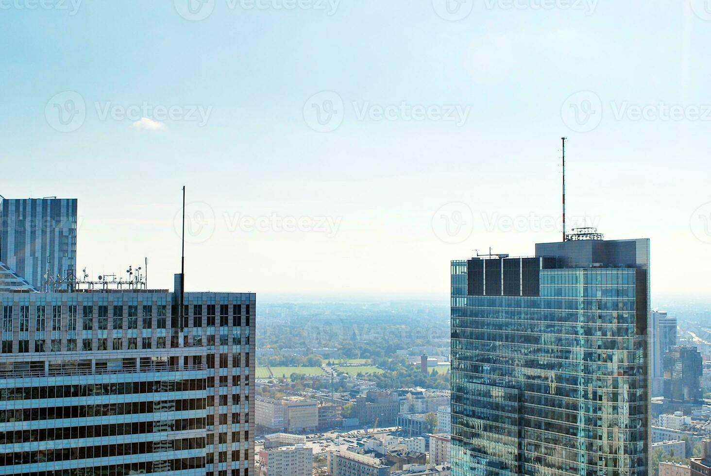 View of modern skyscrapers in the city center. photo