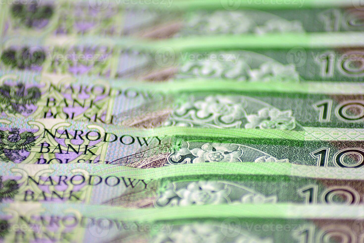 Background made from polish money banknotes photo