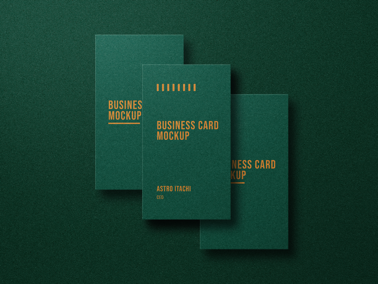 Luxury Dark Business Card Mockup With Gold Foil Texture psd