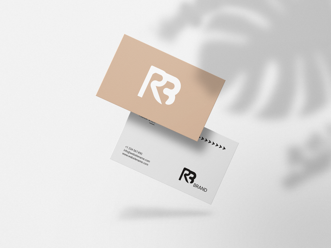Clean Modern Business Card Mockup psd