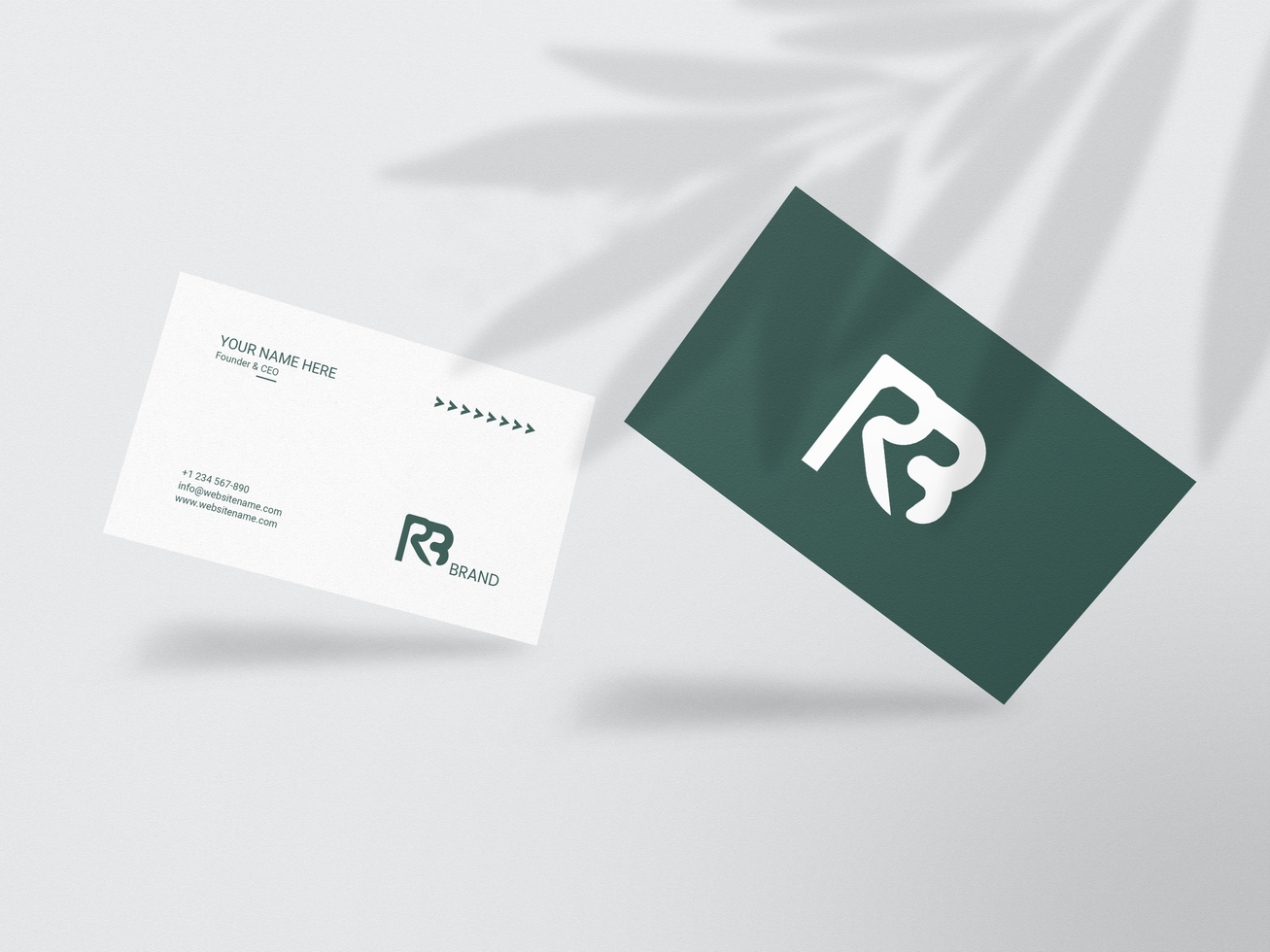 Clean and Minimal Business card mockup psd