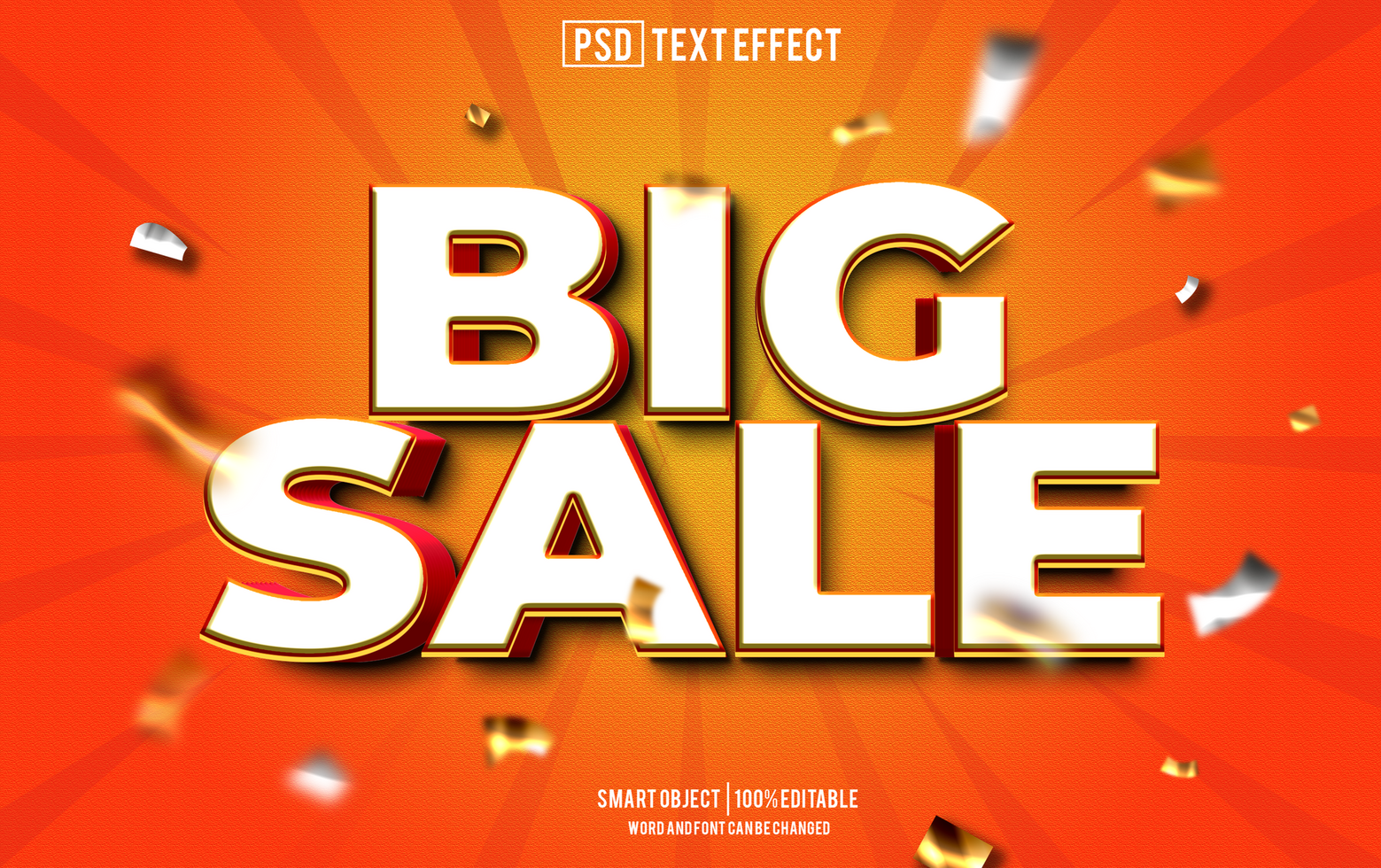 big sale text effect, font editable, typography, 3d text. psd template