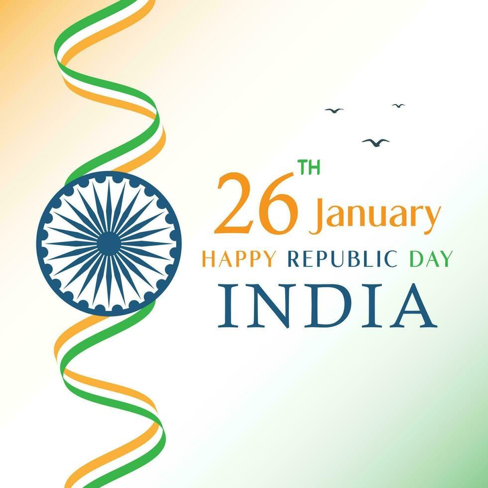 happy republic day india vector