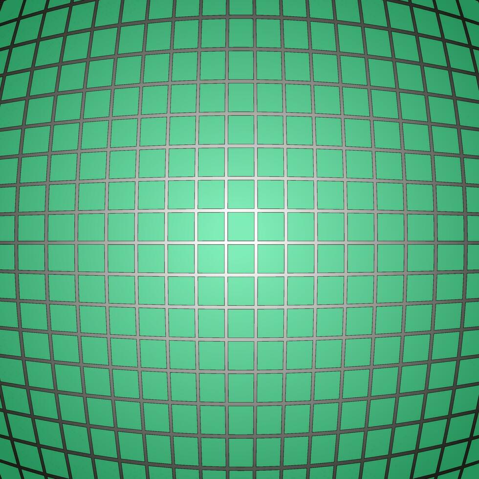 Abstract geometric vector pattern in the form of green squares on a glowing background