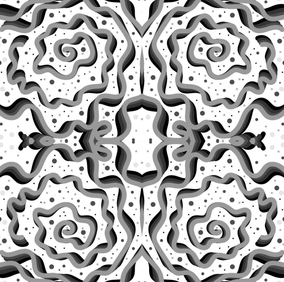 Vector abstract seamless geometric pattern in gray color on white background