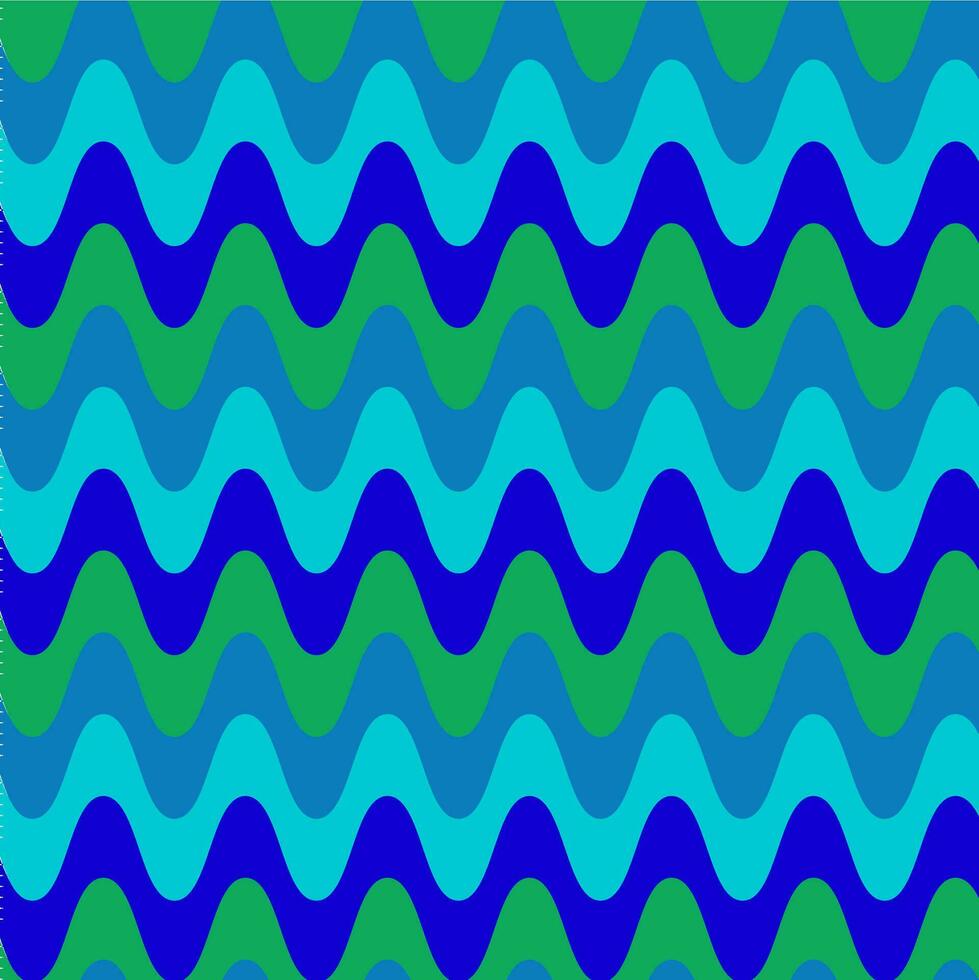 Vector pattern in the form of wavy lines on a blue background