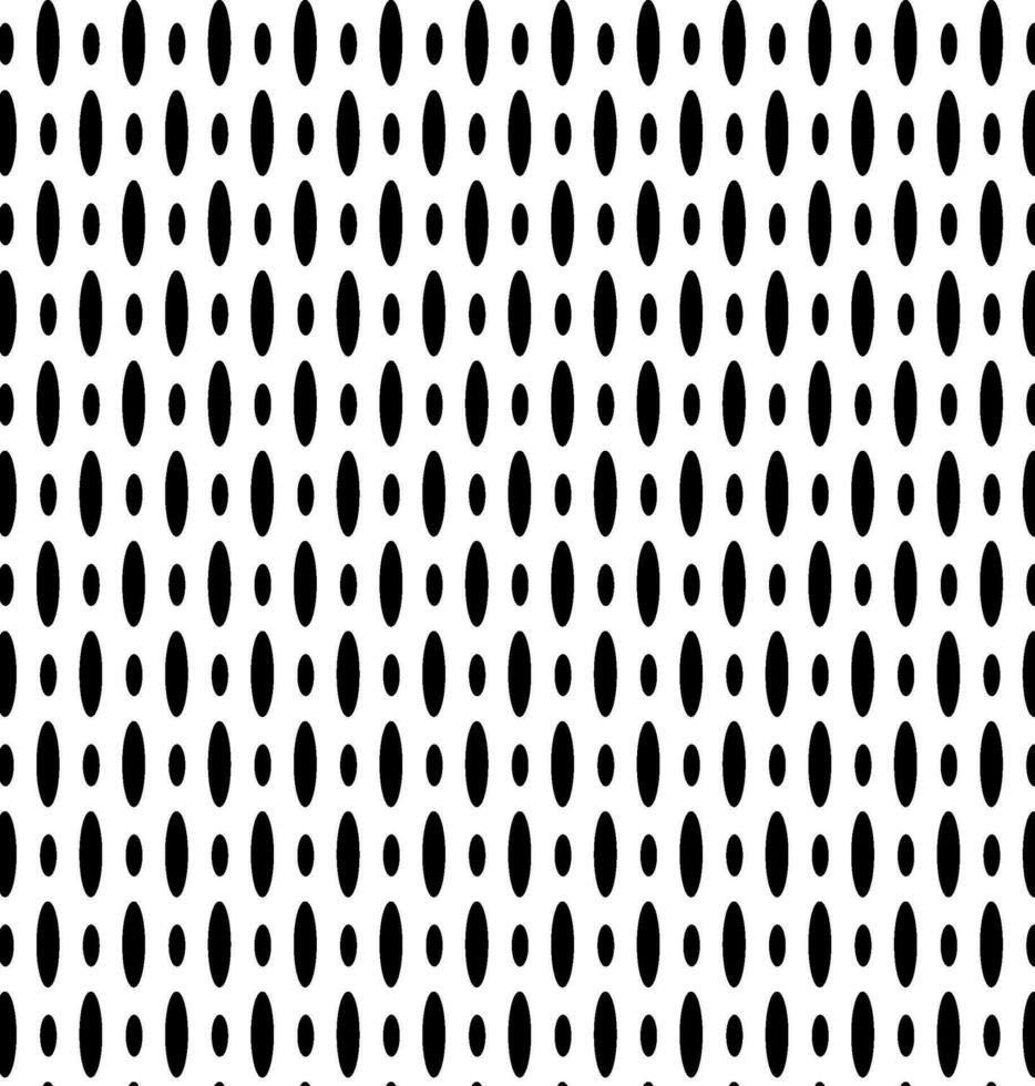 Vector geometric texture in the form of small and large black ovals on a white background