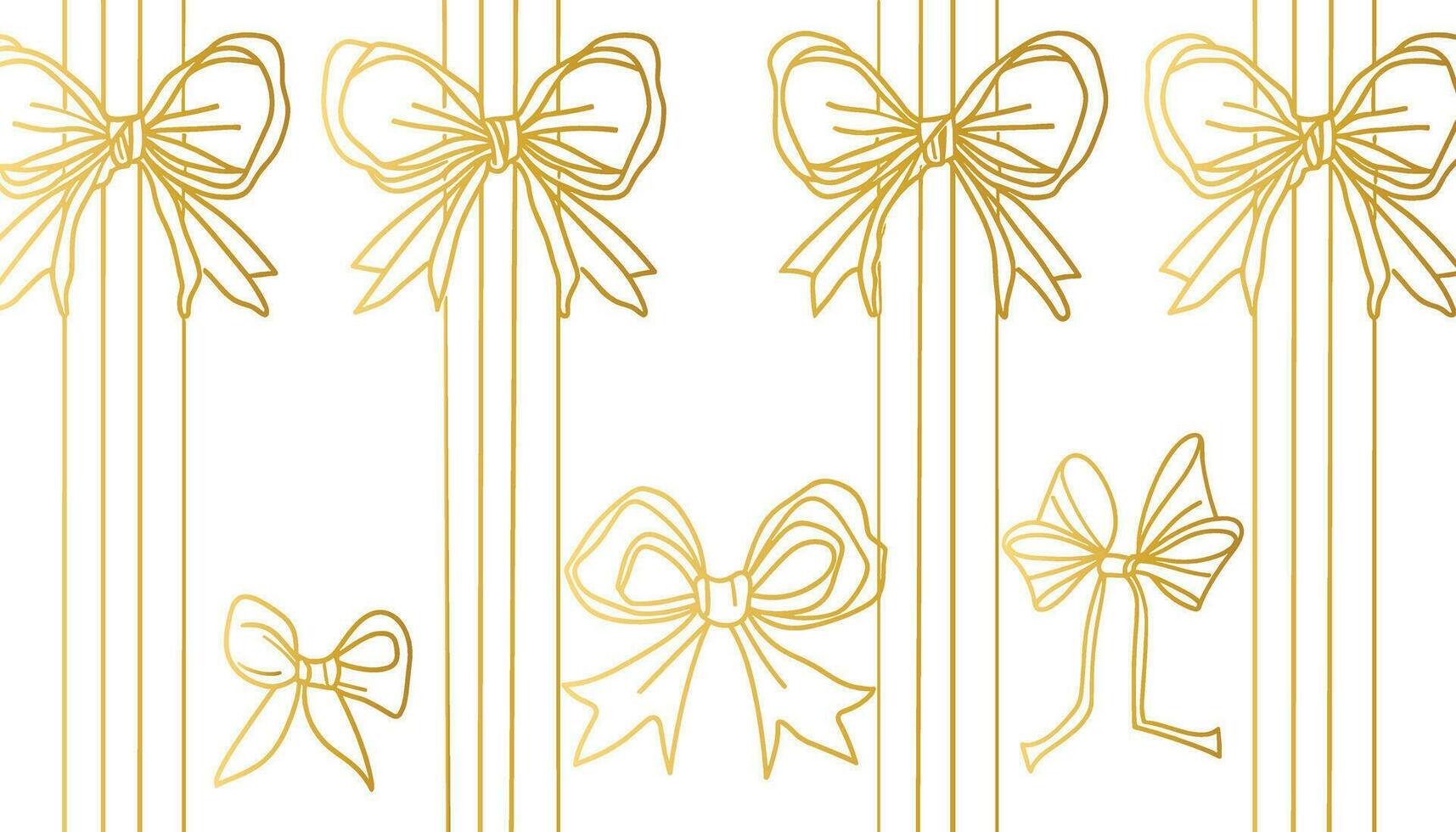 bows on gift Ribbon line art style vector, Banner ribbon set, Flat banner ribbon for decorative design, Web banner, packaging, ornamental ribbon, present wrapping, craft, decorative element vector
