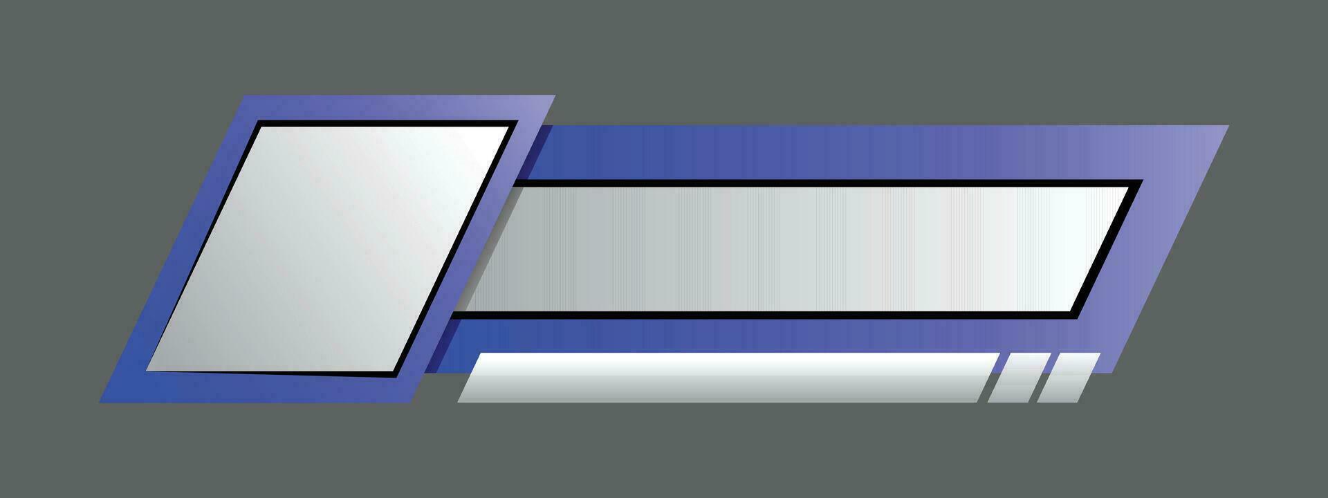 Simple Modern Lower Third In Blue For TV Shows, Streaming And Perfect For News vector