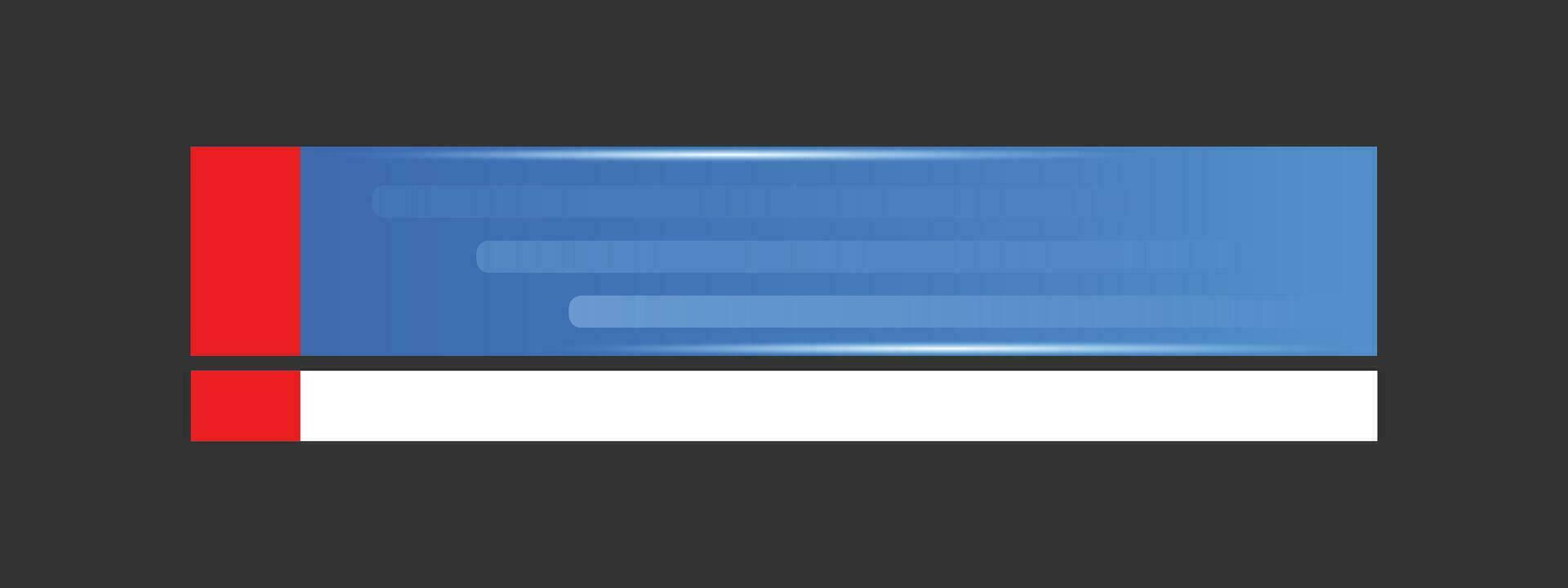 sencillo moderno inferior tercero en azul para televisión espectáculos, transmisión y Perfecto para Noticias vector