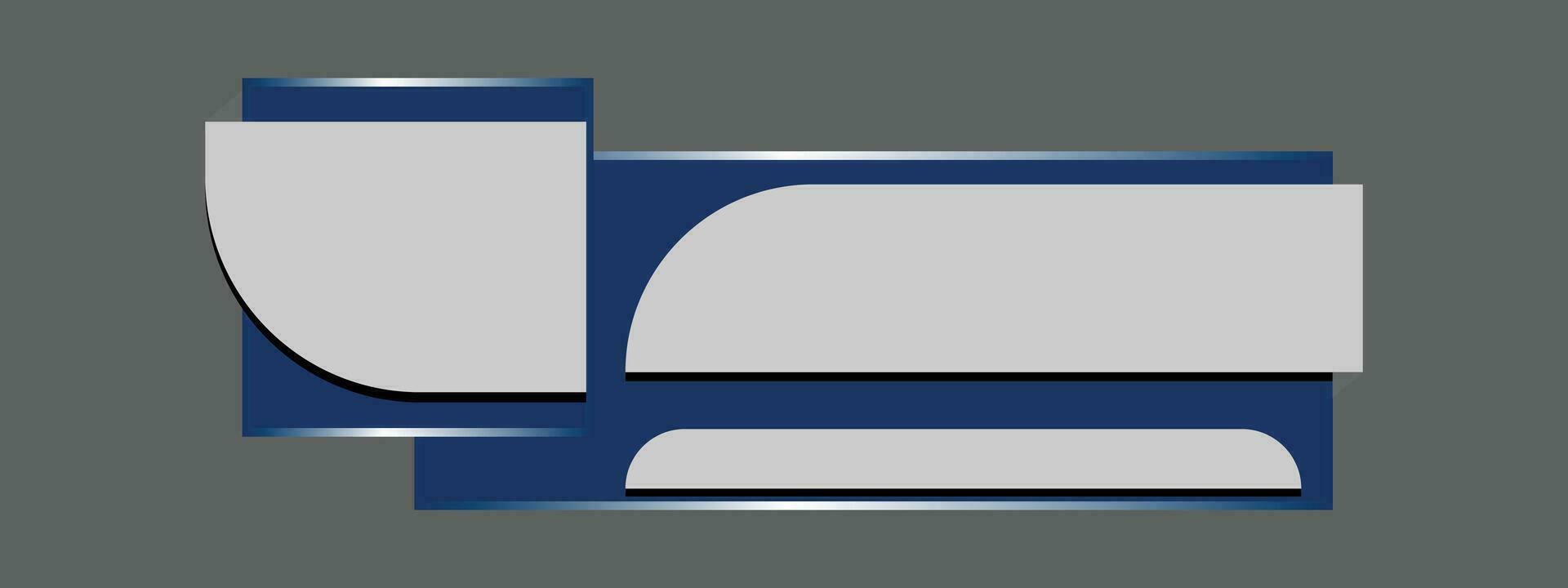 Simple Modern Lower Third In Blue For TV Shows, Streaming And Perfect For News vector
