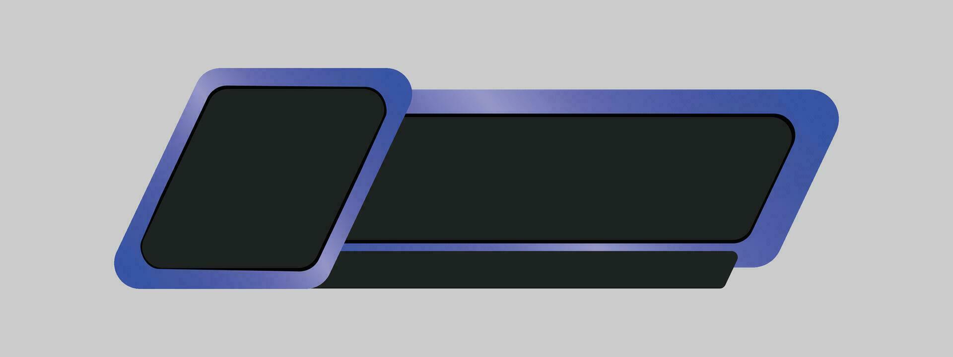 Simple Modern Lower Third In Blue For TV Shows, Streaming And Perfect For News vector