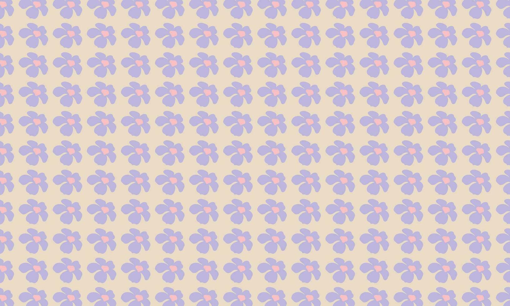 Flower pattern background, cute doodle design vector