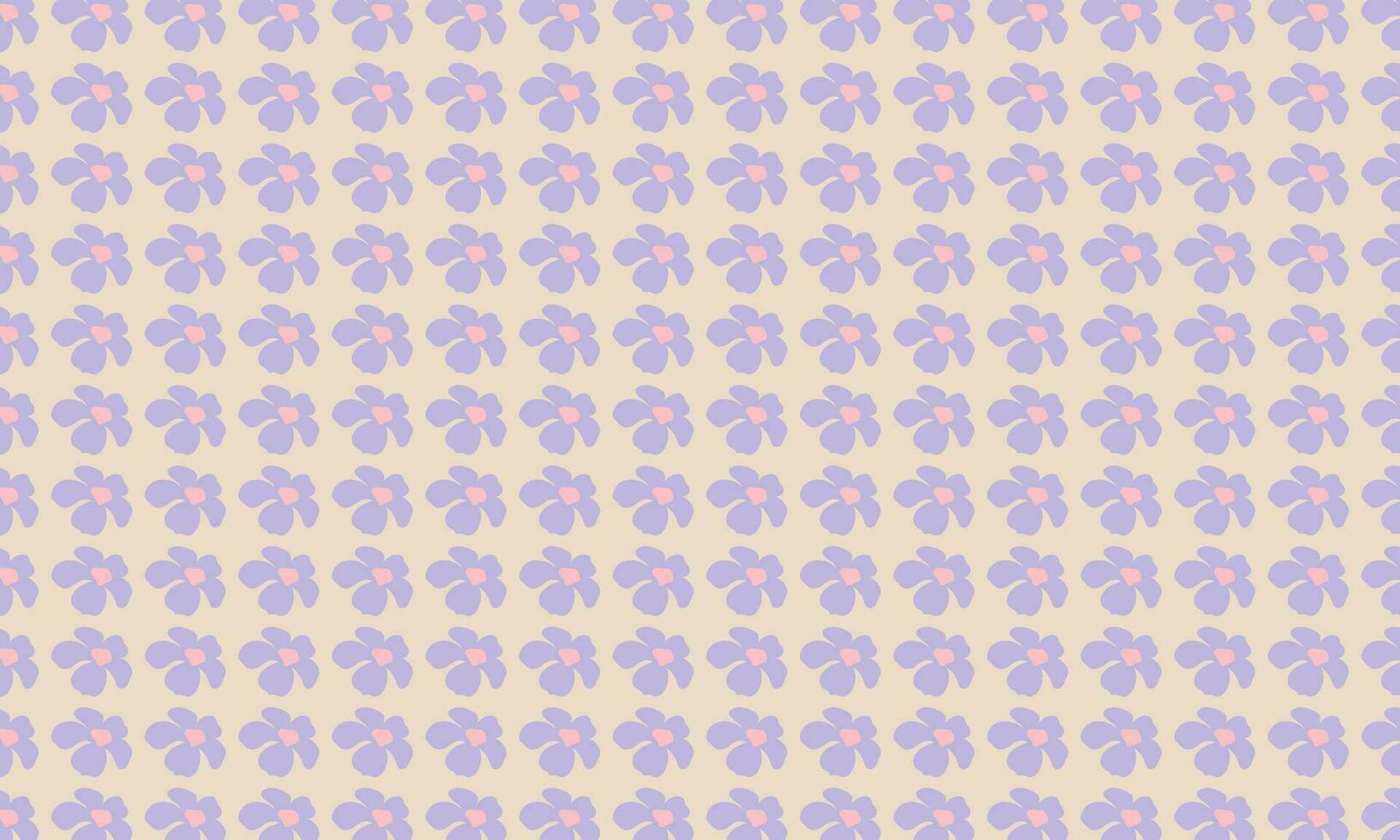 Flower pattern background, cute doodle design vector