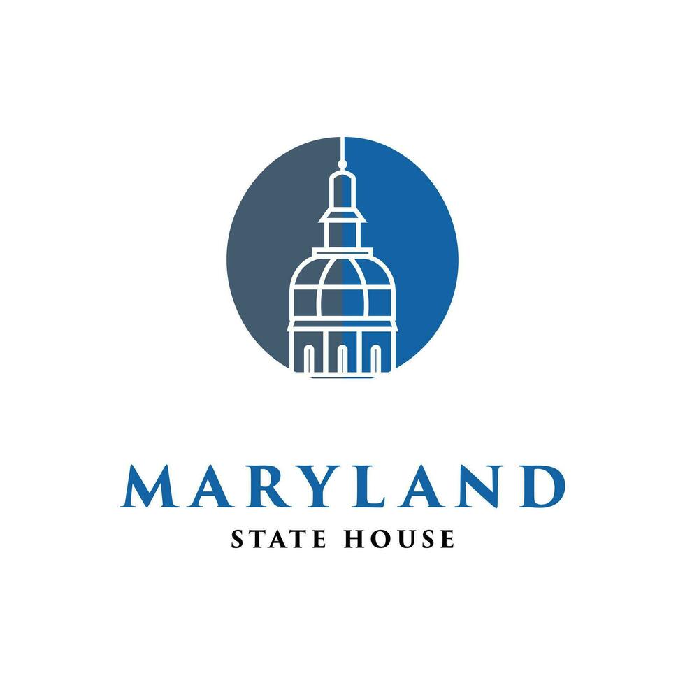 Maryland estado casa icono logo diseño modelo vector