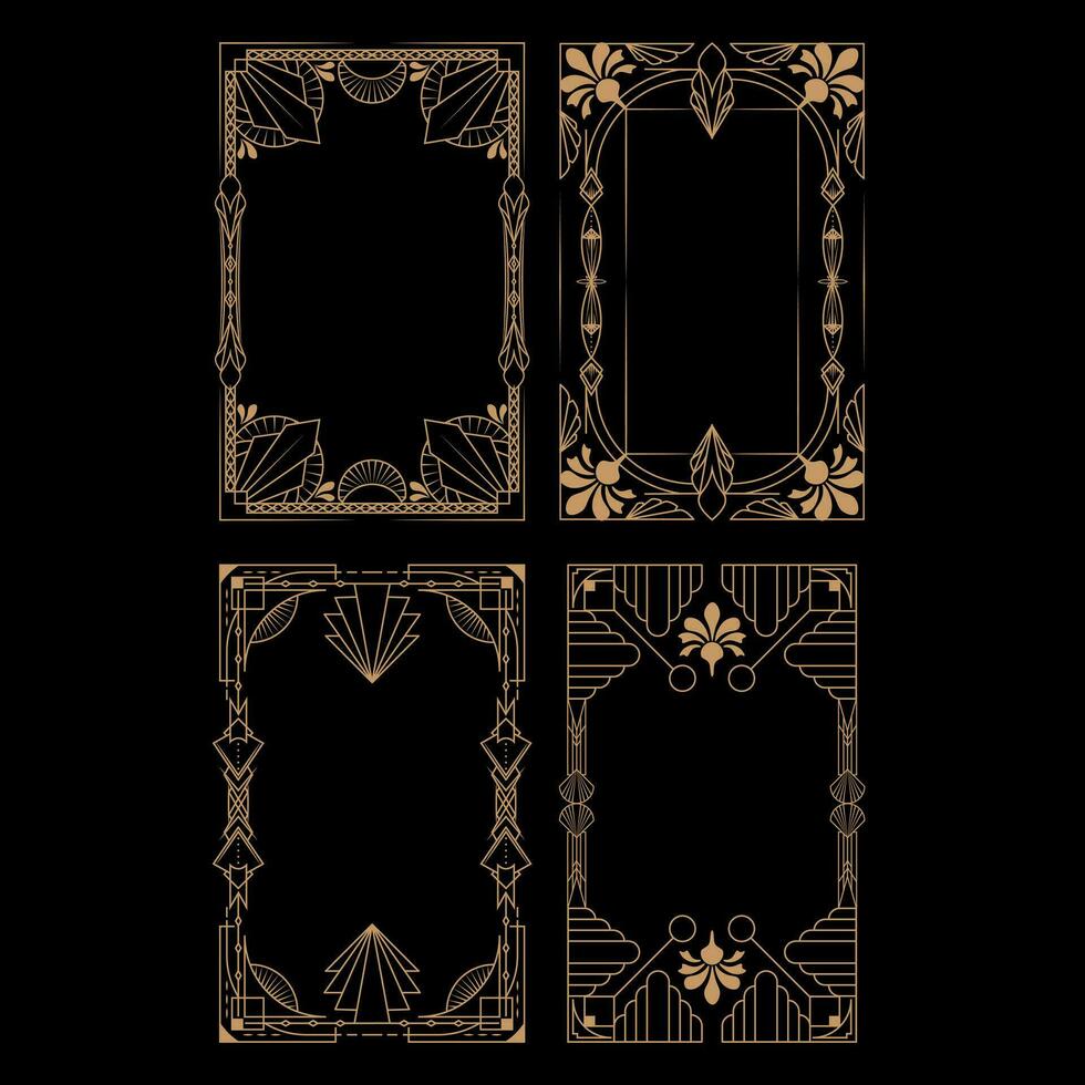 Art Deco Portrait Frame Illustration vector