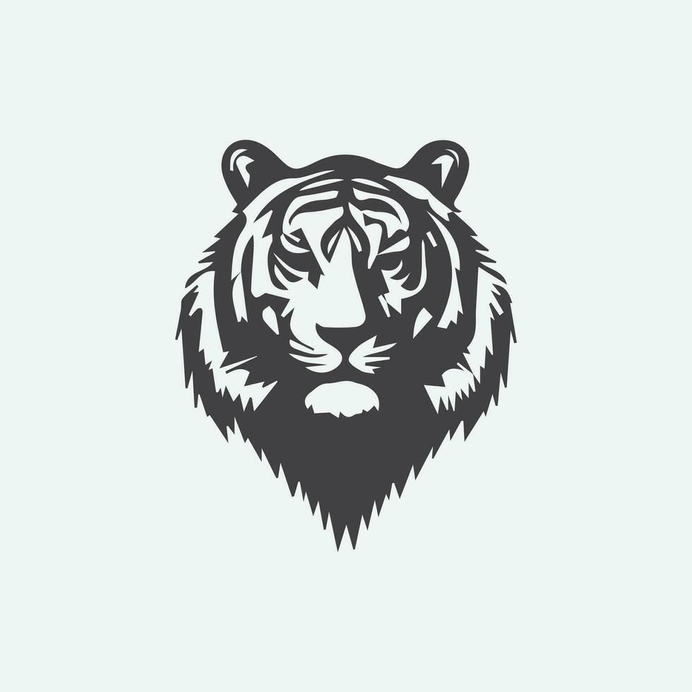 Tiger head vector icon isolated on white background. Tiger Head Logo Template