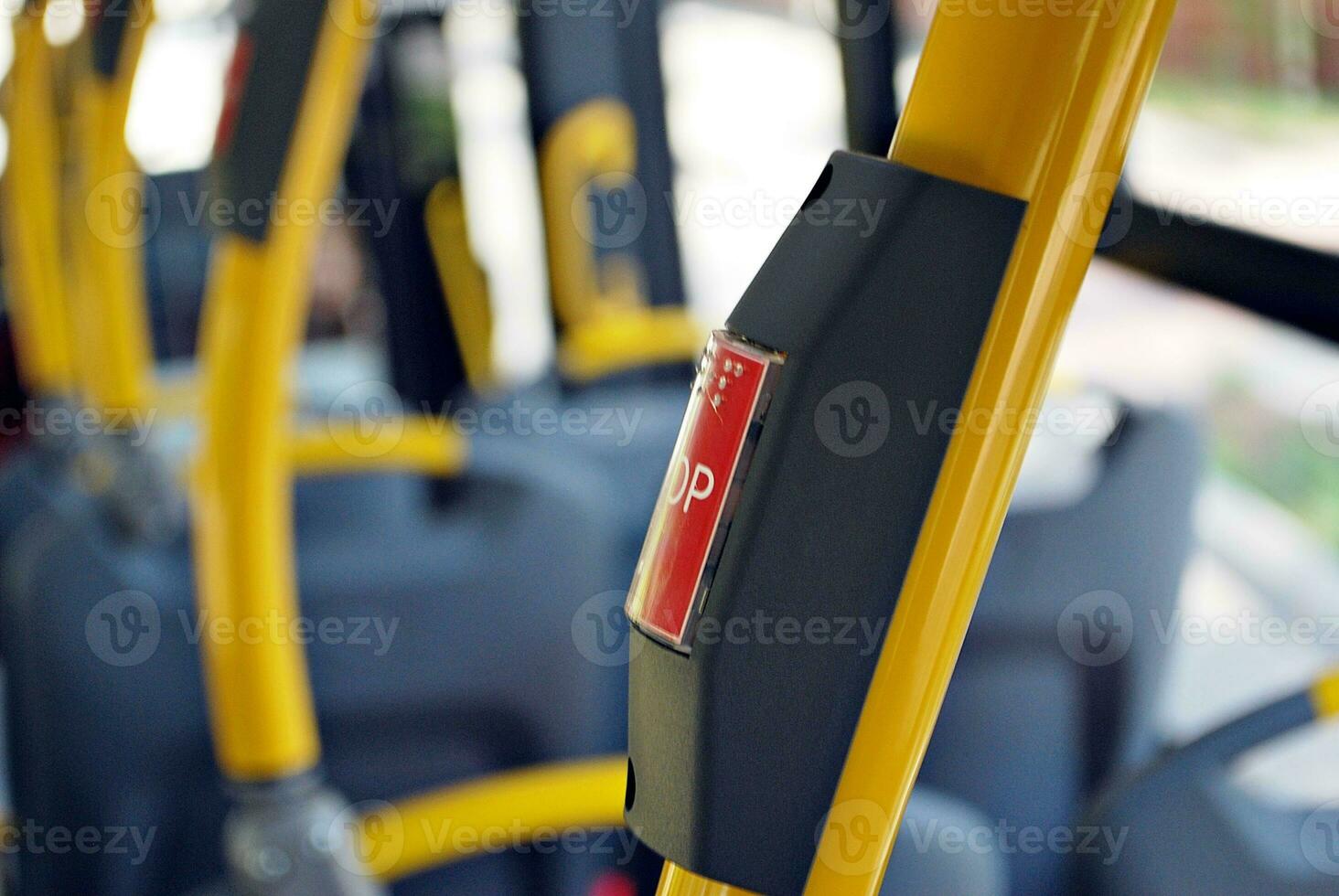 Interior of a city bus photo