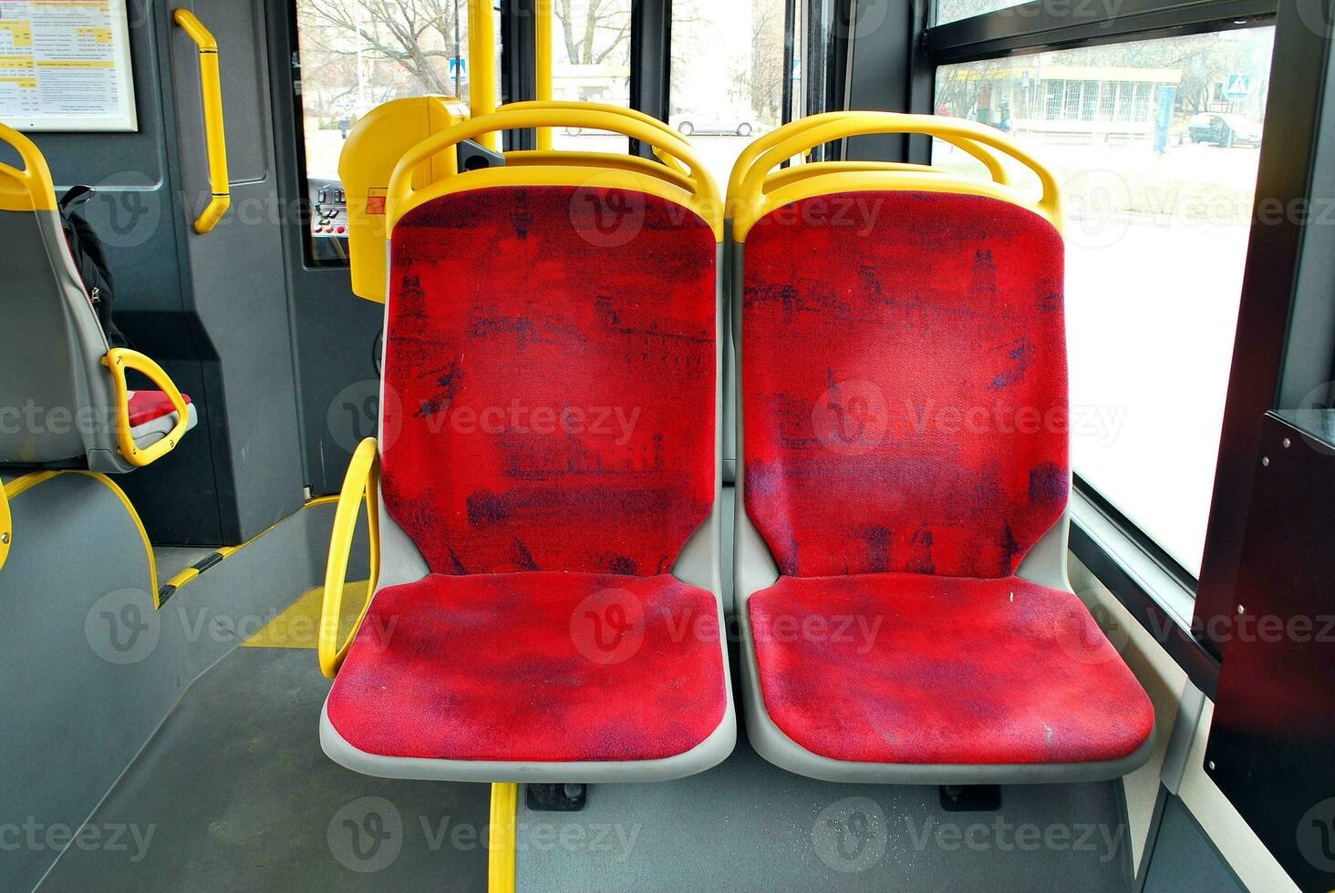 Interior of a city bus photo