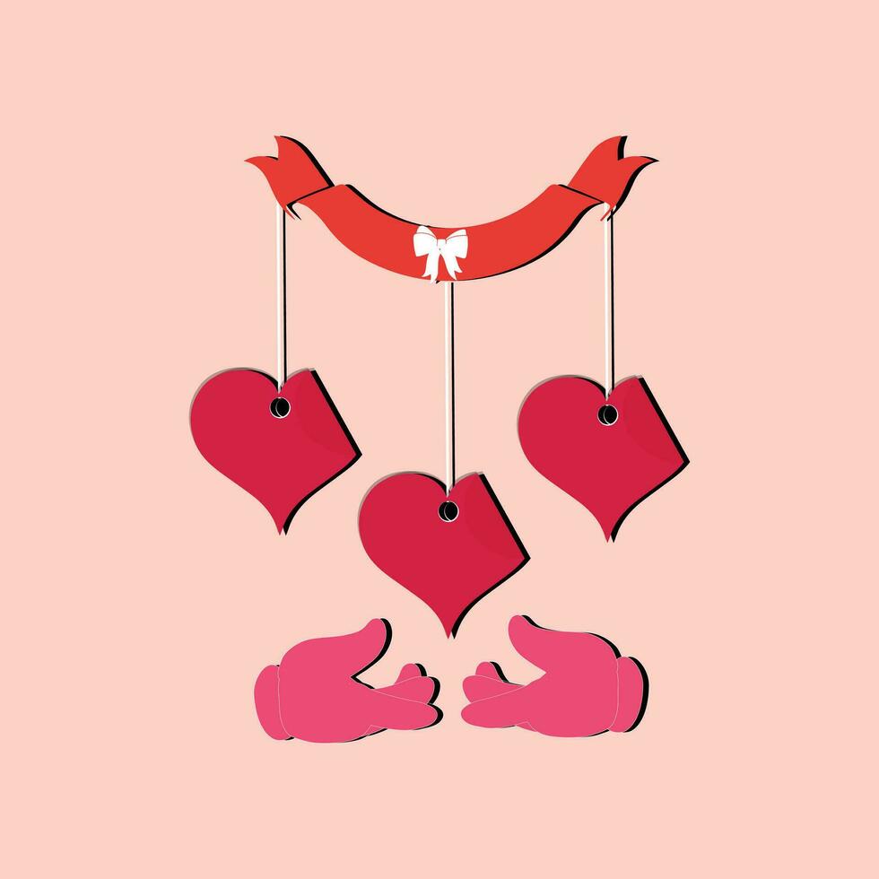 Romantic love elements. Valentine's day cute illustrations. Decorative love elements for festive design. Valentine icon vector. Different romantic objects vector
