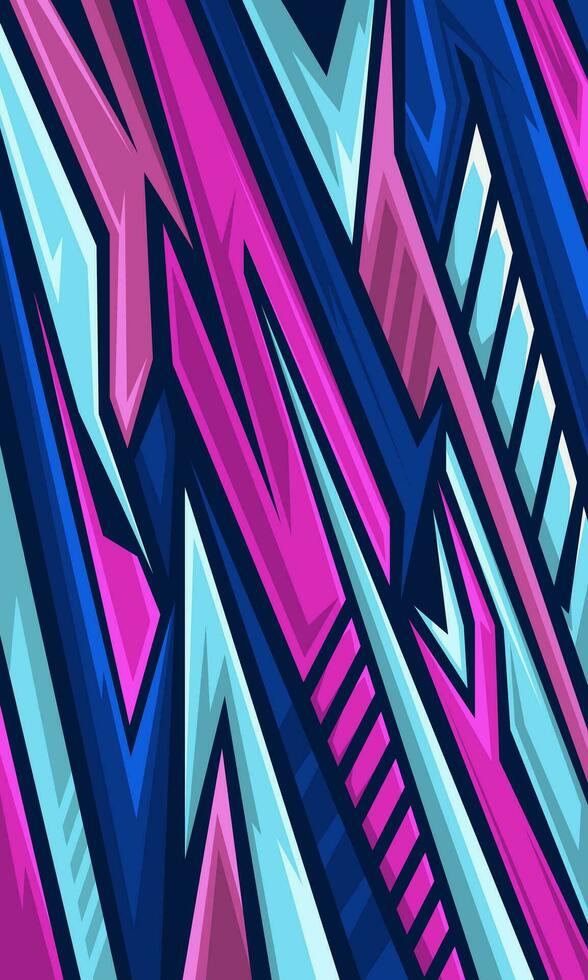 Abstract stripes template sport jersey design. Racing style geometric abstract lines background vector