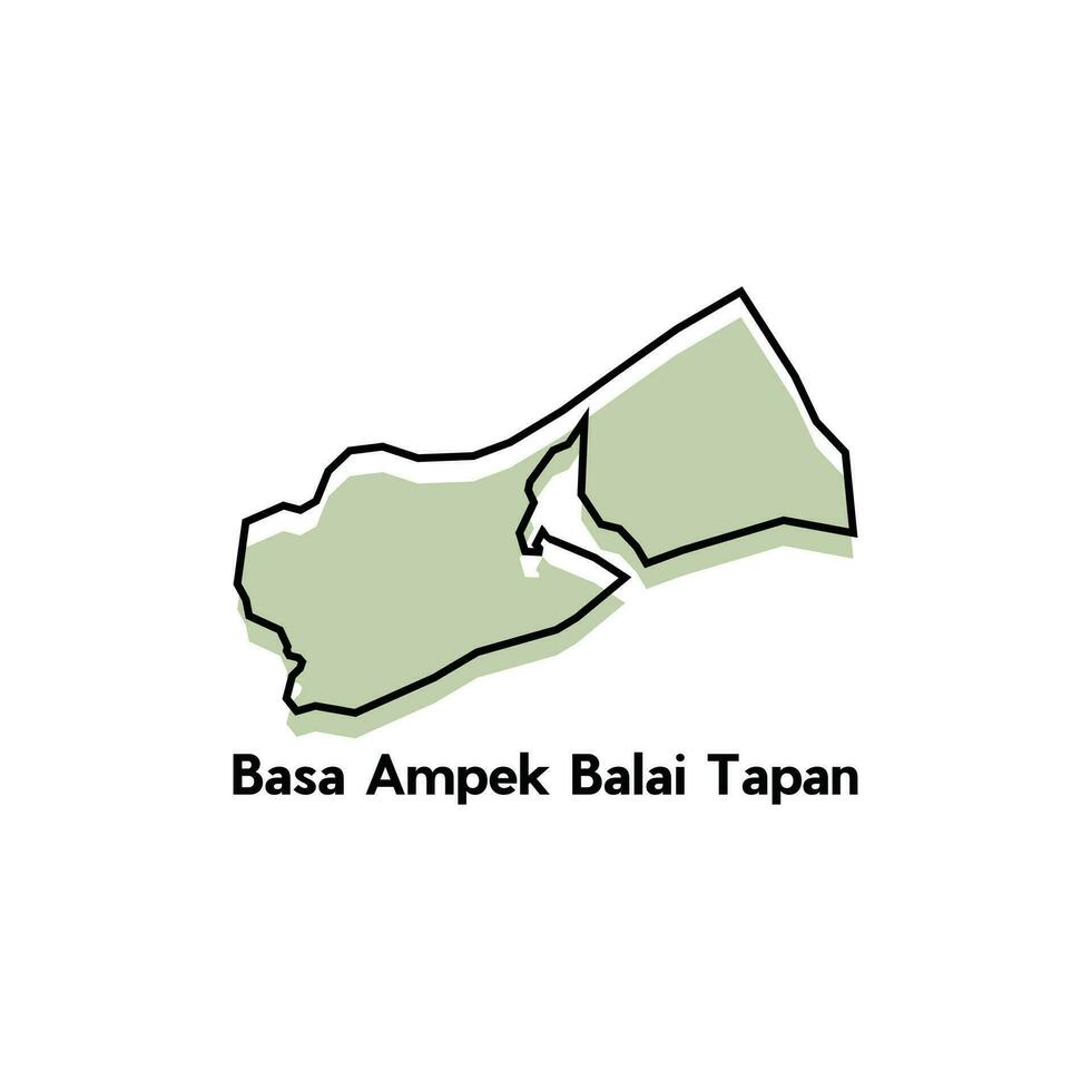 vector Map City of Basa Ampek Balai Tapan modern outline, High detailed vector  illustration vector Design Template, suitable for your company