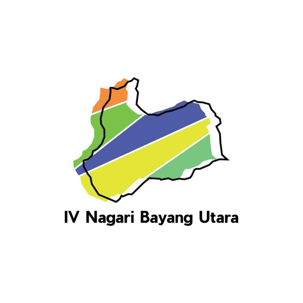 mapa - iv nagari bayang utara, vector mapa de Indonesia países, aislado en blanco fondo, para tu diseño, negocio y etc