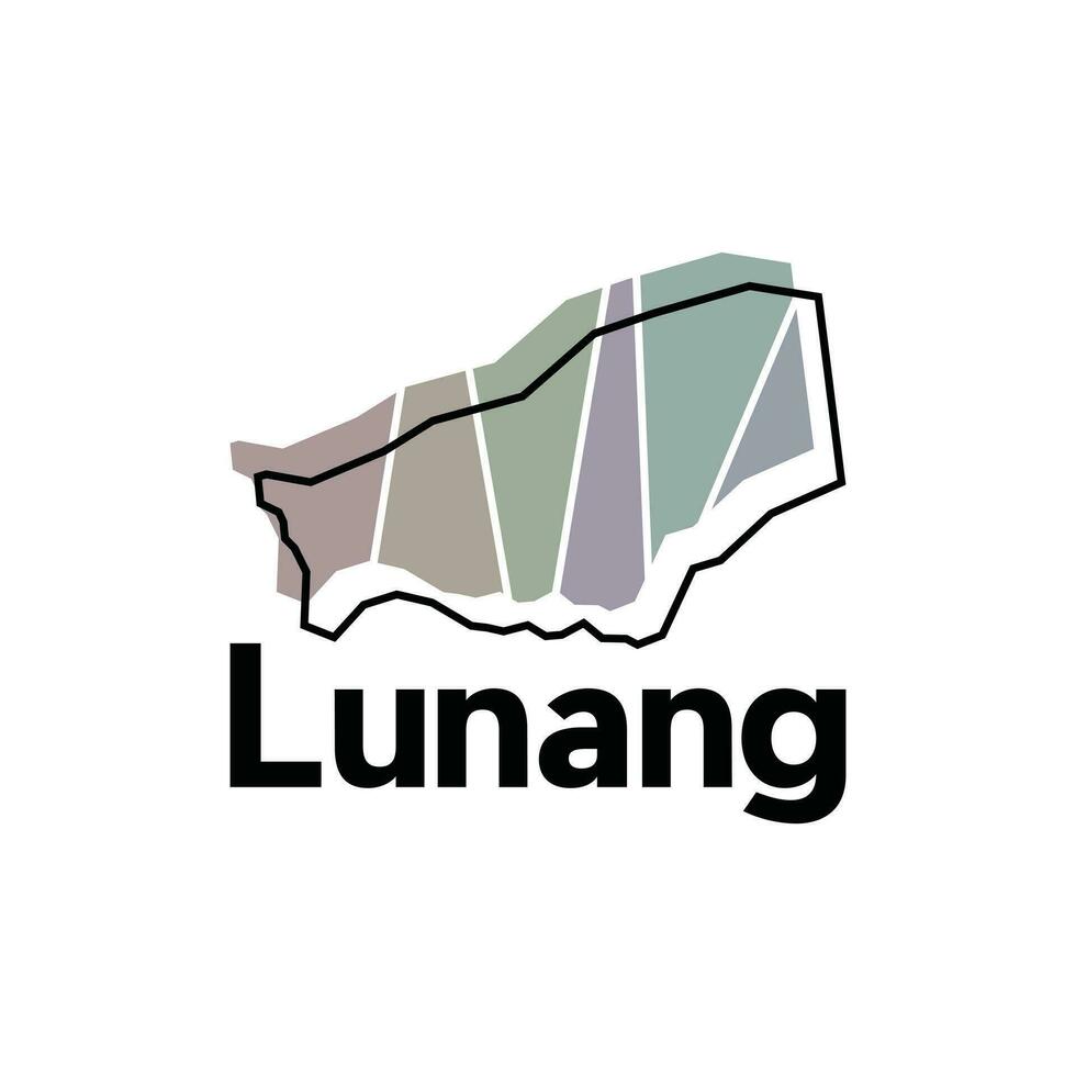 vector Map City of Lunang modern outline, High detailed vector  illustration vector Design Template, suitable for your company