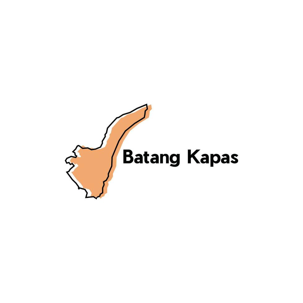 vector Map City of Batang Kapas modern outline, High detailed vector  illustration vector Design Template, suitable for your company