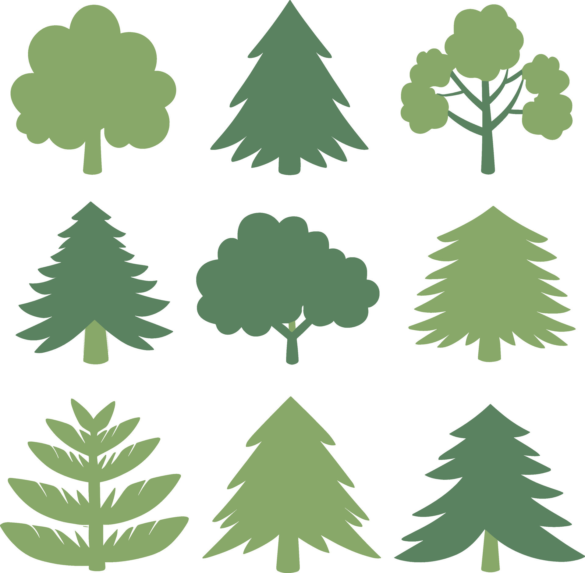 forest trees vector 36372481 Vector Art at Vecteezy