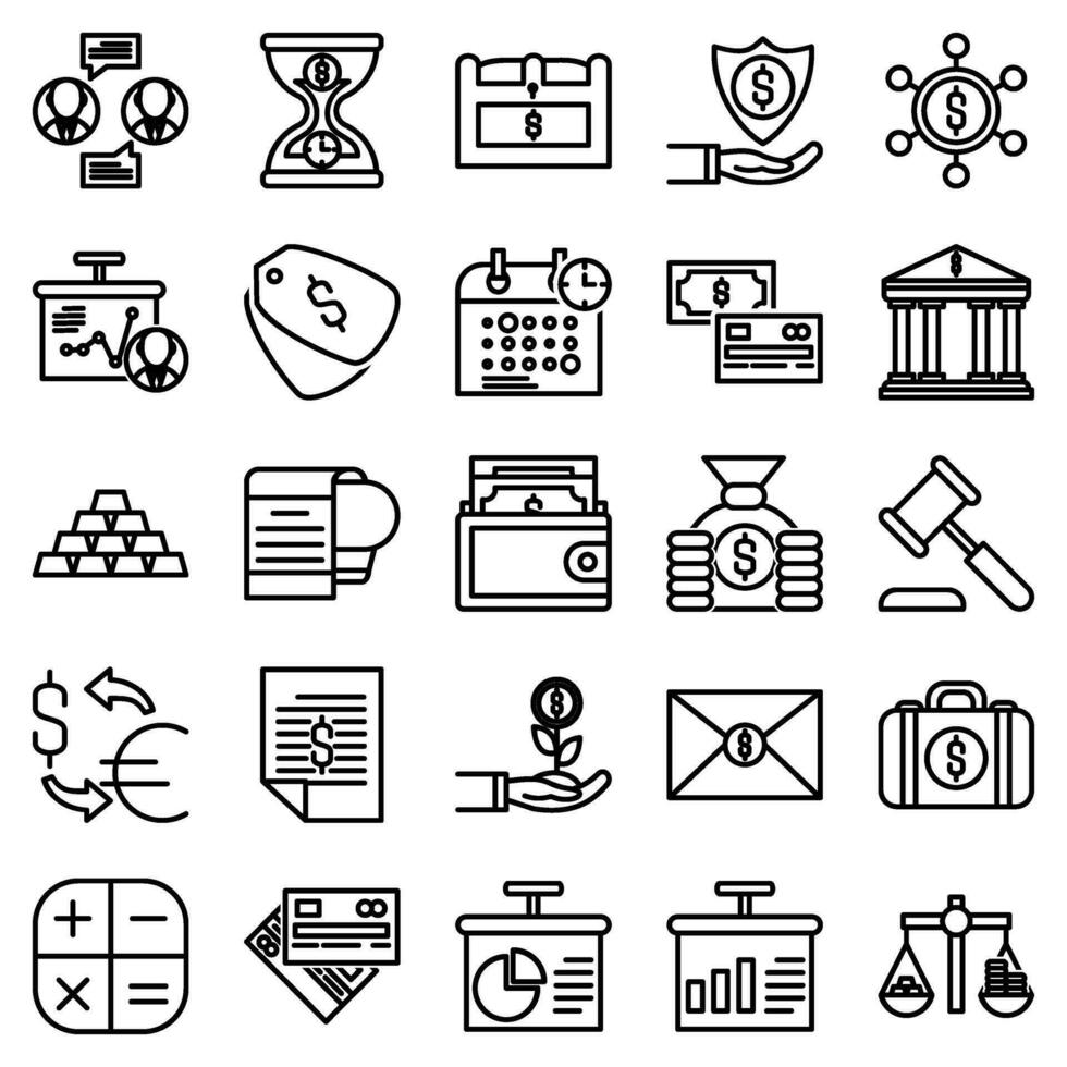 Business and Finance Outline Icon vector